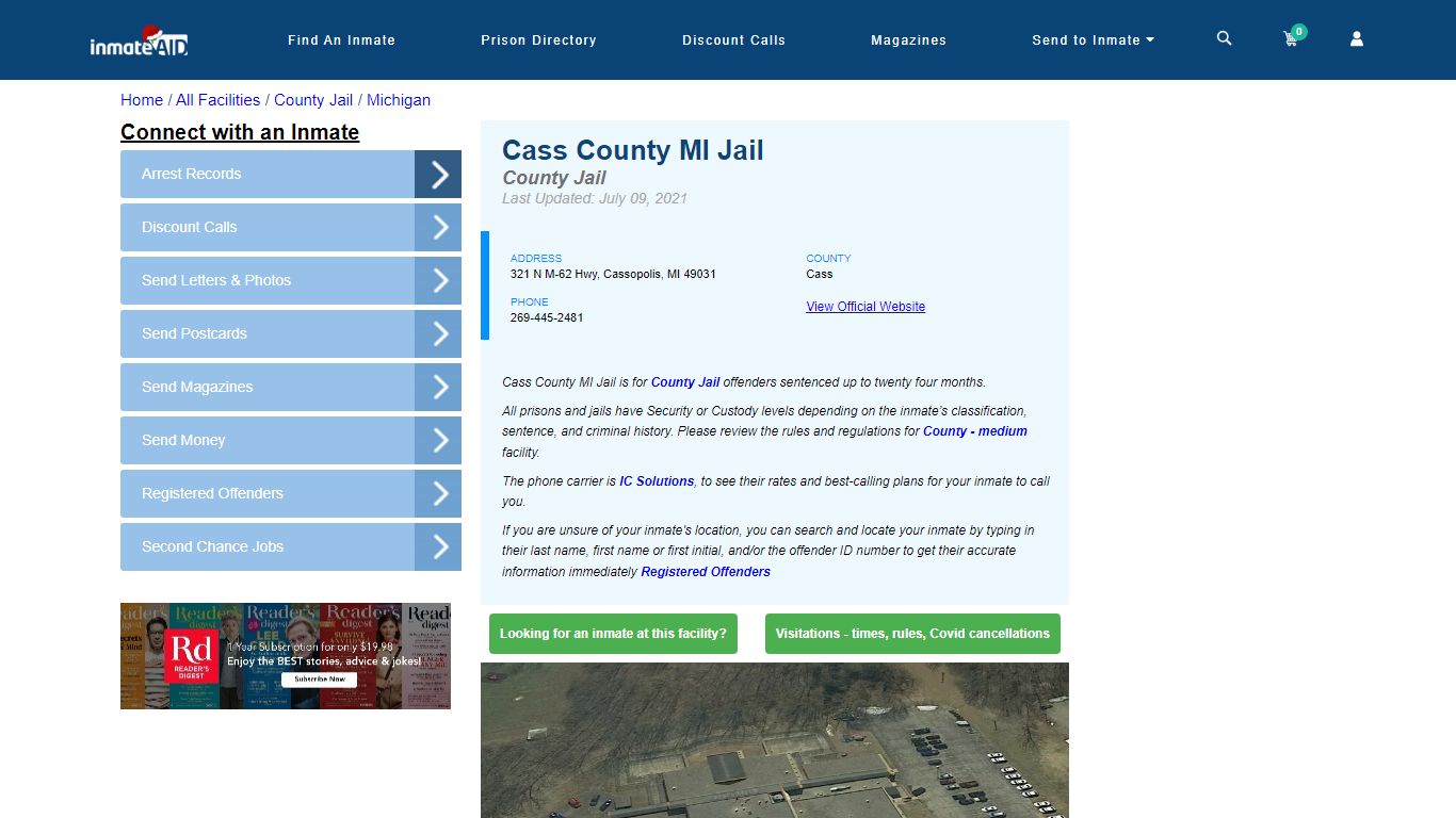 Cass County MI Jail - Inmate Locator - Cassopolis, MI